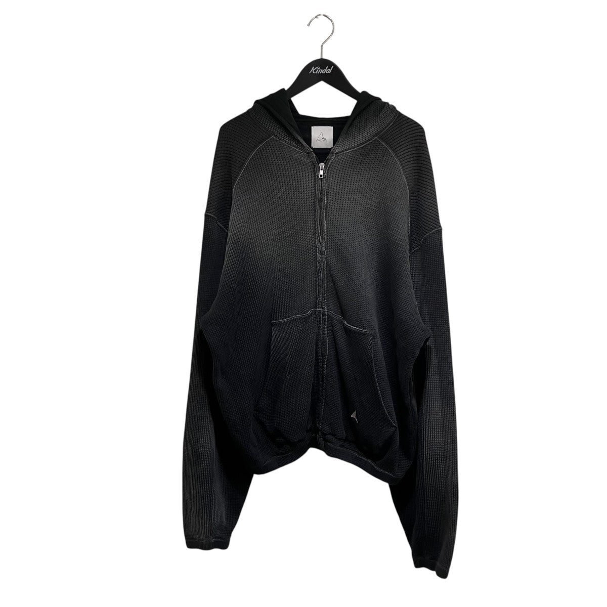 BEE SUN FADED WAFFLE ZIP UP HOODIEサーマルジップパーカー