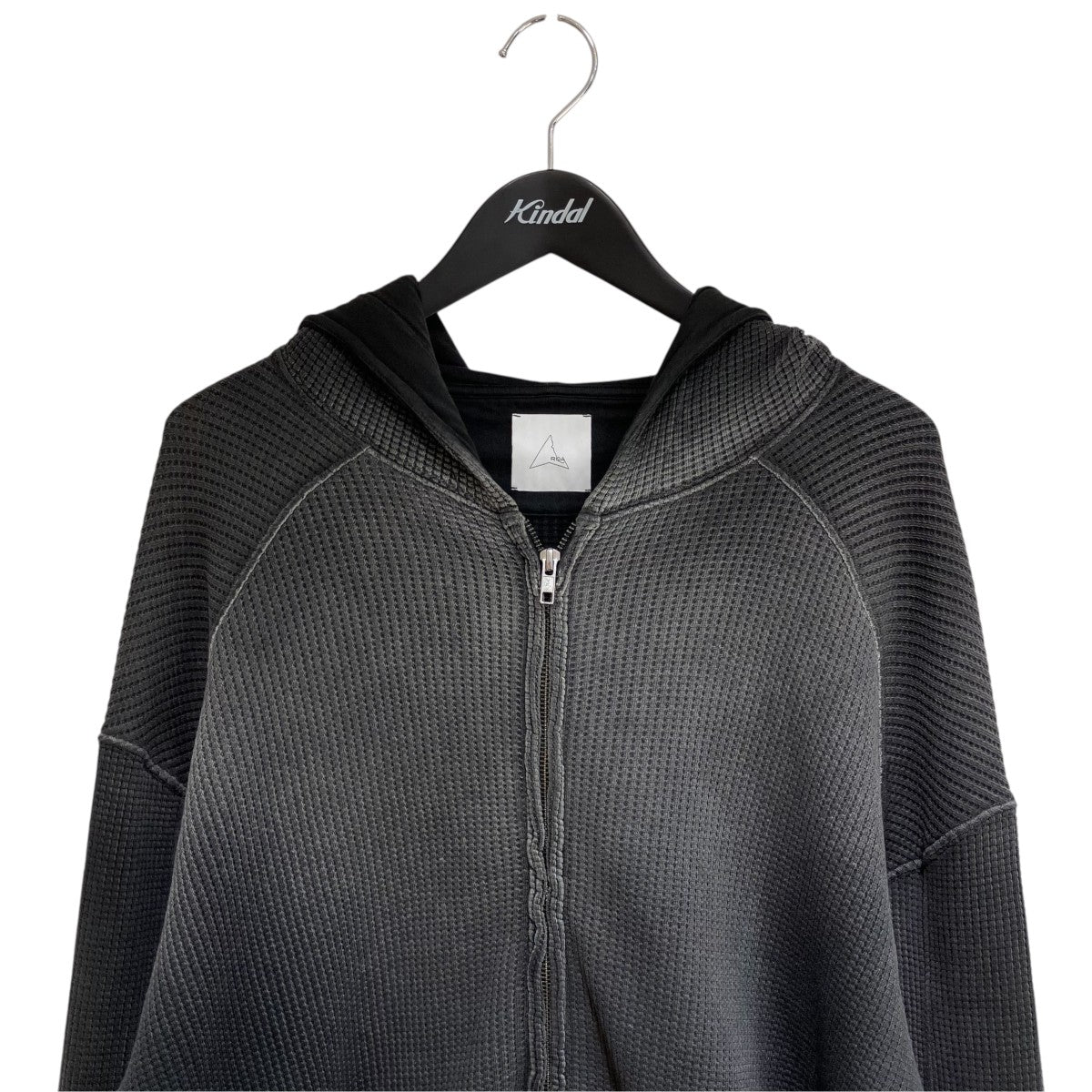 BEE SUN FADED WAFFLE ZIP UP HOODIEサーマルジップパーカー