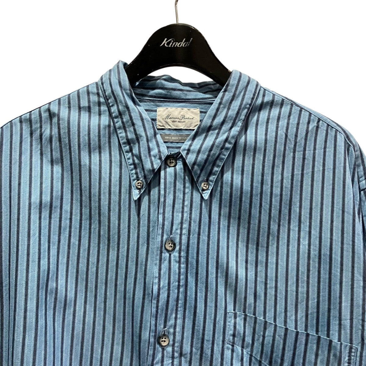 Marvine Pontiak Shirt Makers ストライプシャツ 古着・中古-3枚目のアイテム画像