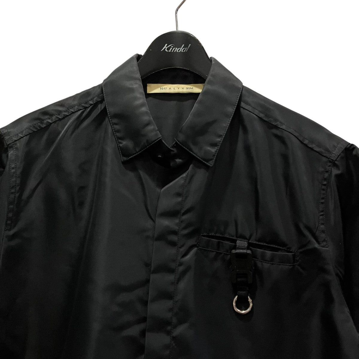 alyx ナイロン　半袖シャツ ブラック　XL 国内正規品 ALYX(アリクス) ローラバックル半袖ナイロンシャツ ブラック サイズ 48