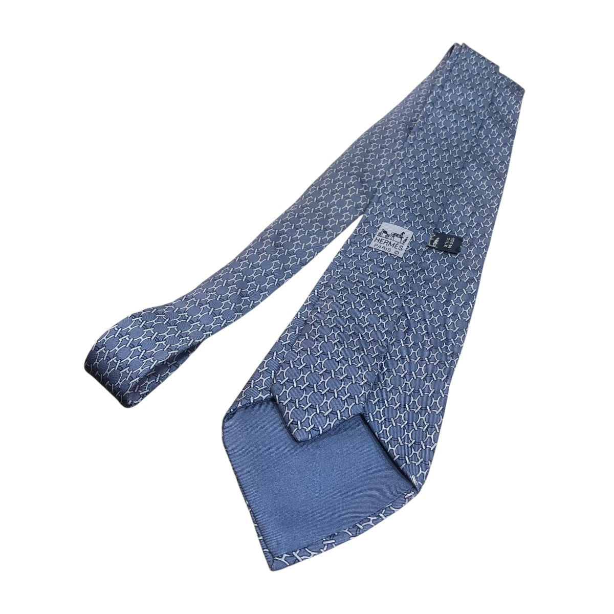 HERMES 総柄シルクネクタイ 古着・中古-2枚目のアイテム画像