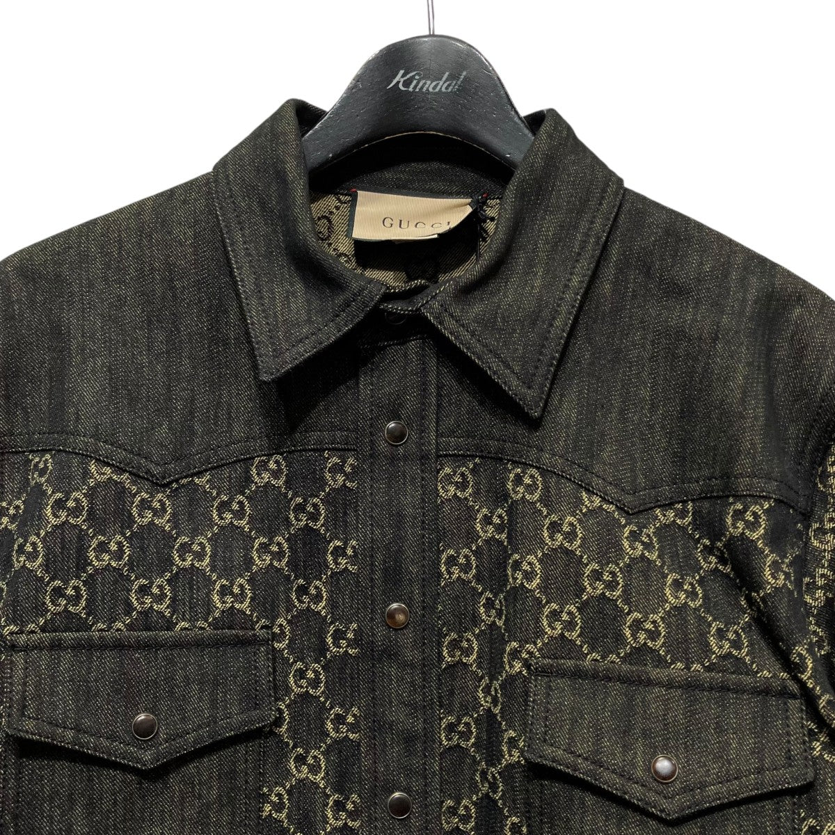 GUCCI GGジャガードデニムシャツ669613 古着・中古-3枚目のアイテム画像