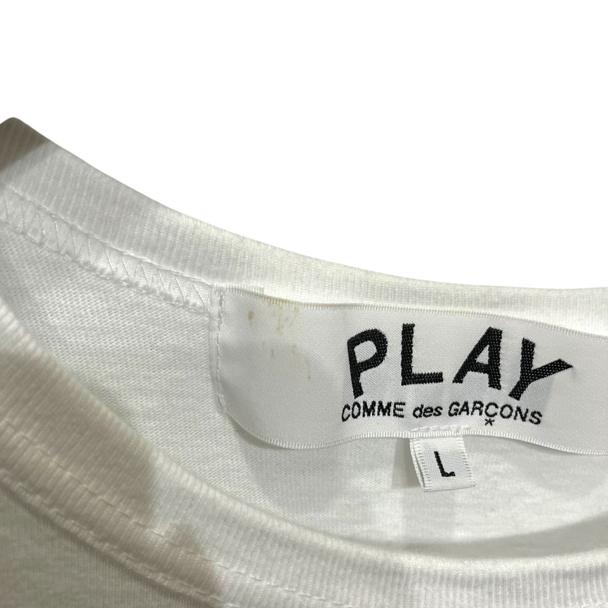 PLAY COMME des GARCONS ハートロゴ刺繍長袖TシャツAX-T120 古着・中古-4枚目のアイテム画像