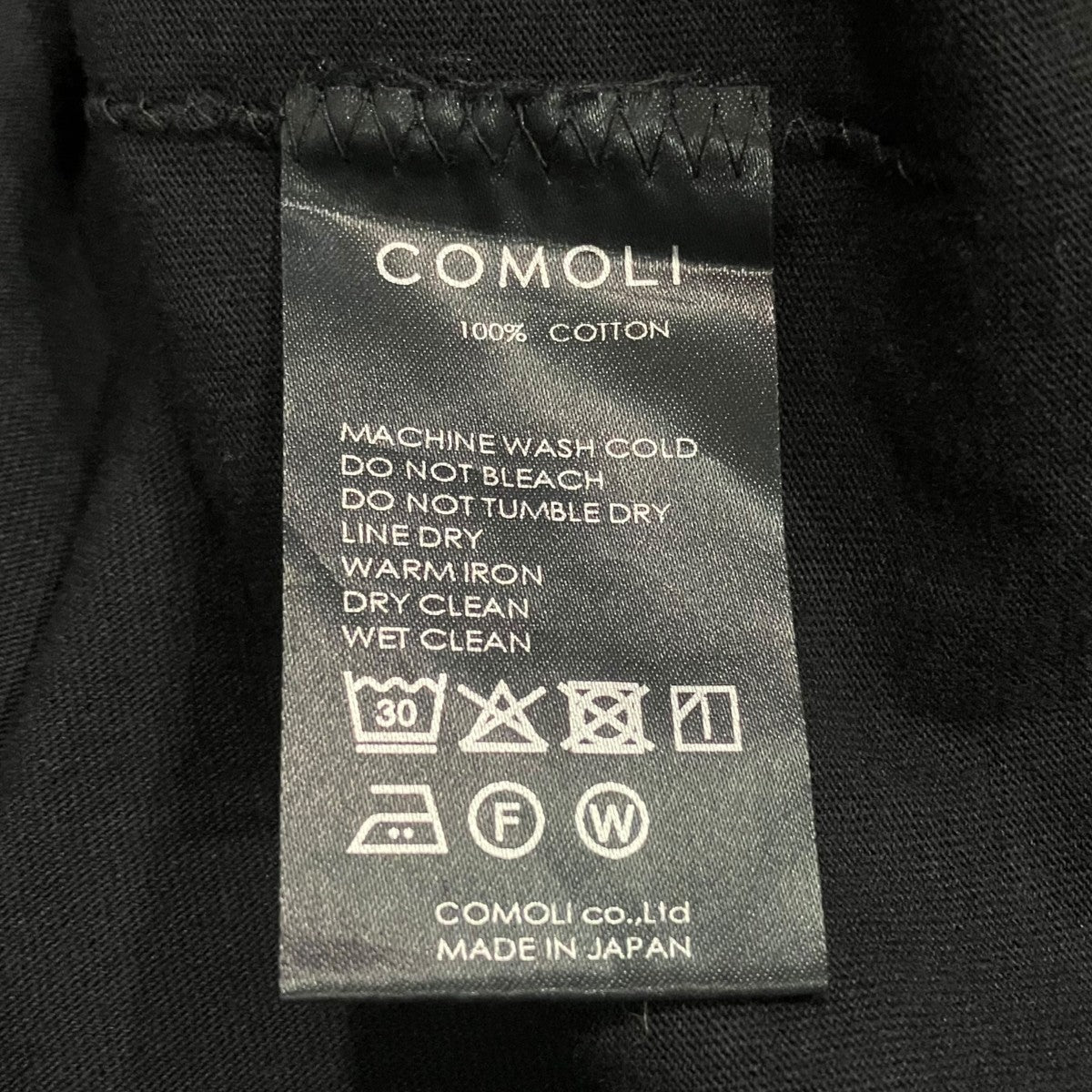 COMOLI 26SSコットンジャージ 半袖TシャツD01-05014 古着・中古-6枚目のアイテム画像