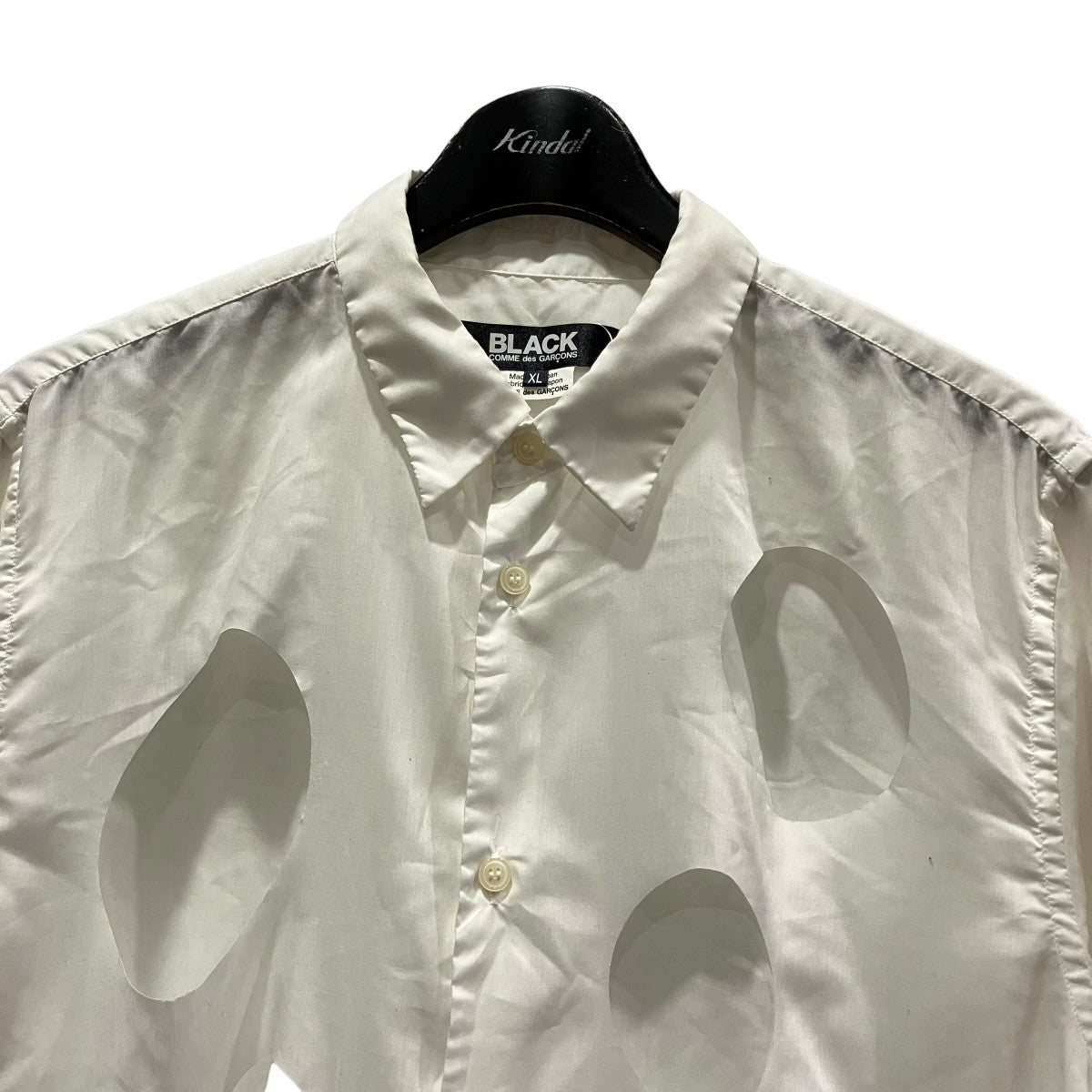 BLACK COMME des GARCONS カットアウトシャツ1C-B009 古着・中古-3枚目のアイテム画像