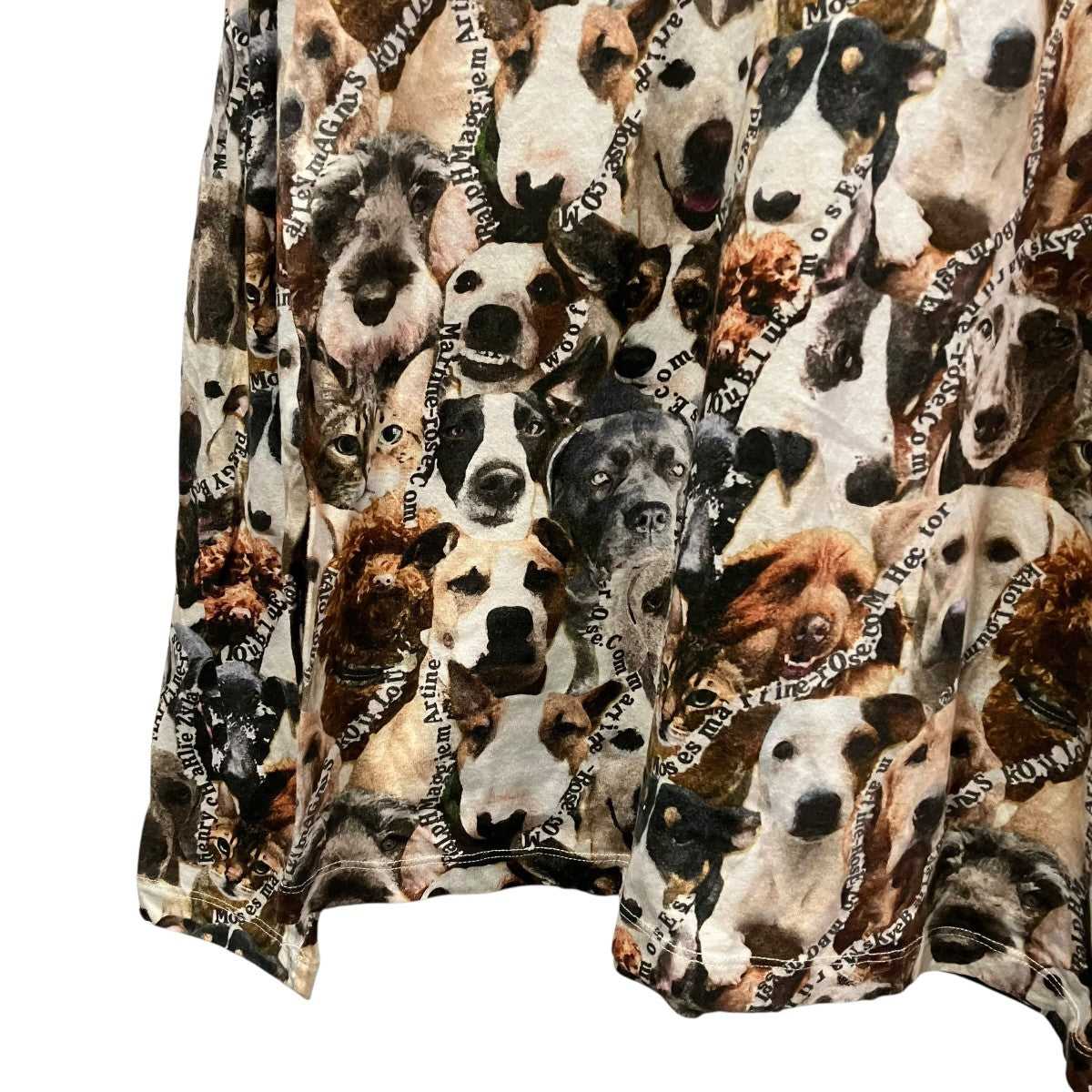 ドッグプリント長袖Tシャツ