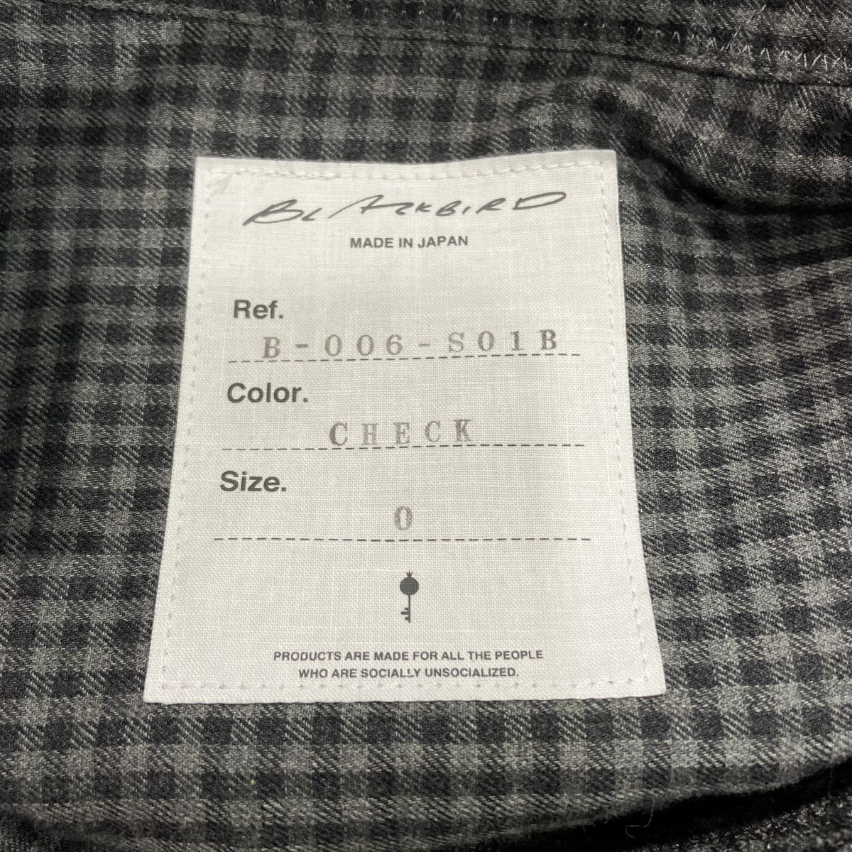 BLACKBIRD(ブラックバード) cut off collar shirtカットオフカラー