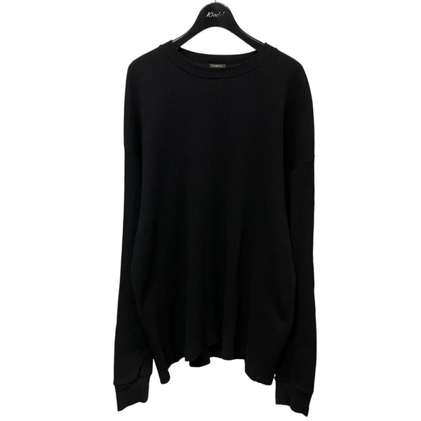 26ss COMOLI コモリ コットンワッフル長袖Tシャツ BLACK 4 COMOLI(コモリ) 26SSコットンワッフル 長袖TシャツD01-05041 D01-05041