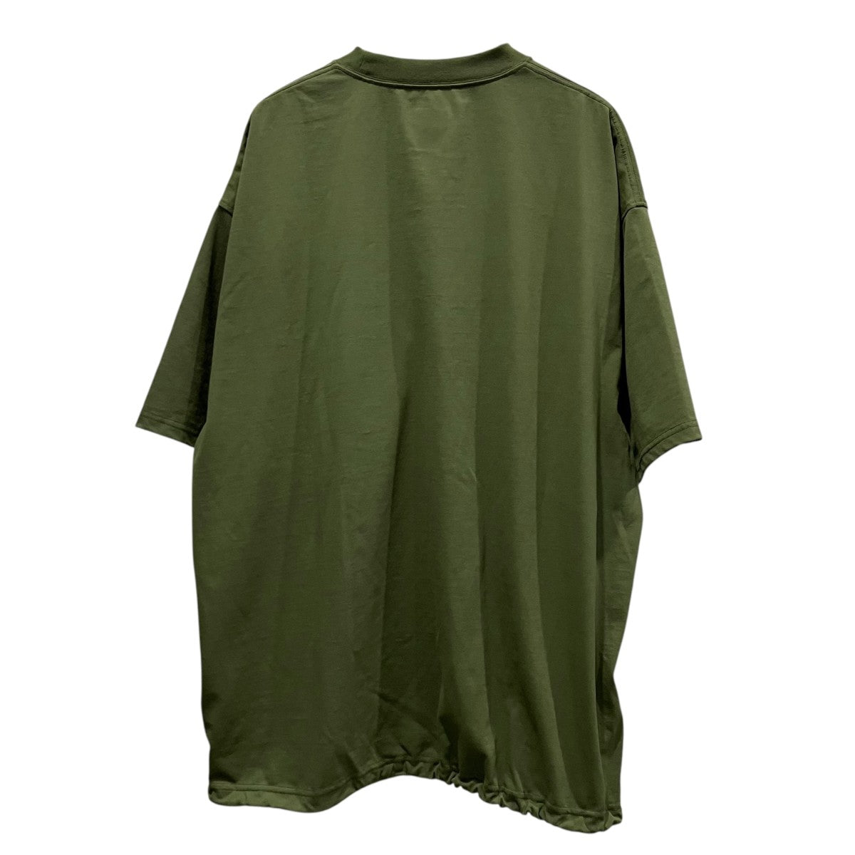 TECH TEE MIL POCKET CREW裾ドローコードポケットTシャツBE-36023