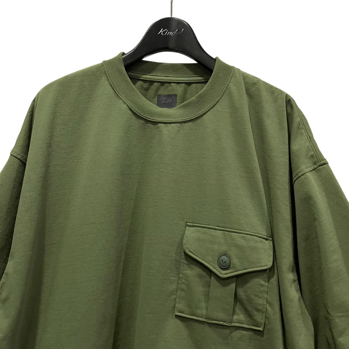 TECH TEE MIL POCKET CREW裾ドローコードポケットTシャツBE-36023