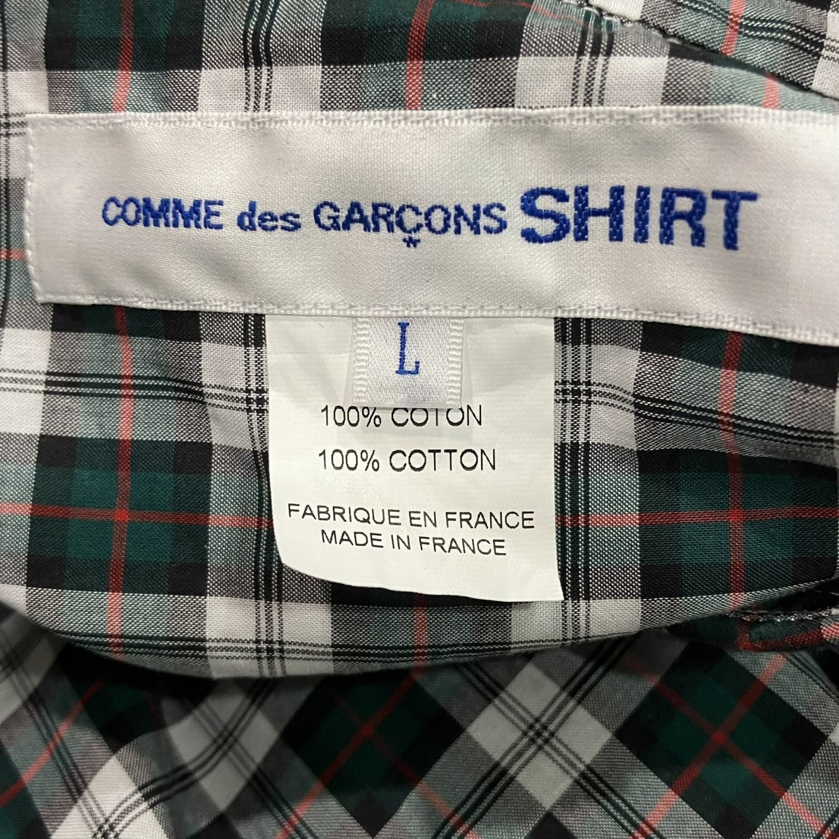 COMME des GARCONS SHIRT 25AWチェックシャツFP-B070 古着・中古-5枚目のアイテム画像