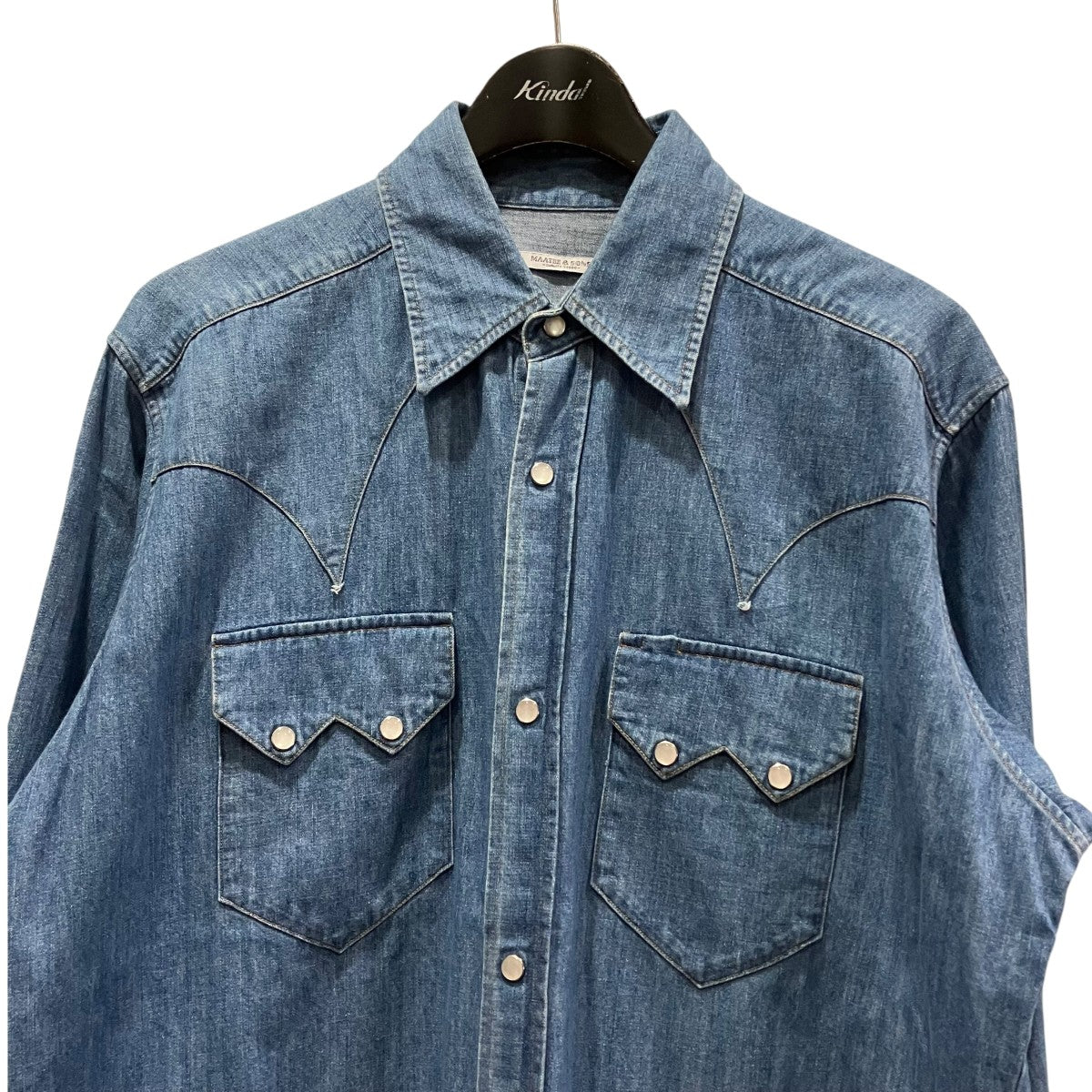MAATEE＆SONS LIGHTOZ DENIM チグハグWESTERNデニムウエスタンシャツMT3303-0605 古着・中古-3枚目のアイテム画像