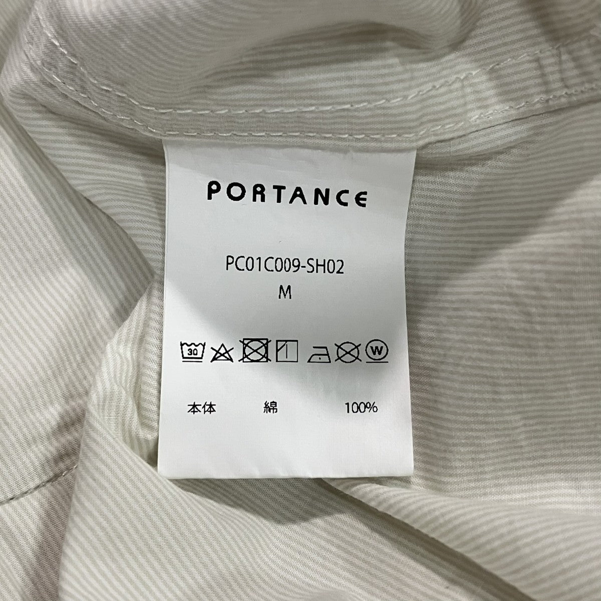 PORTANCE O C STRIPE WORK SHIRT半袖ワークシャツPC01C009-SH02 古着・中古-6枚目のアイテム画像