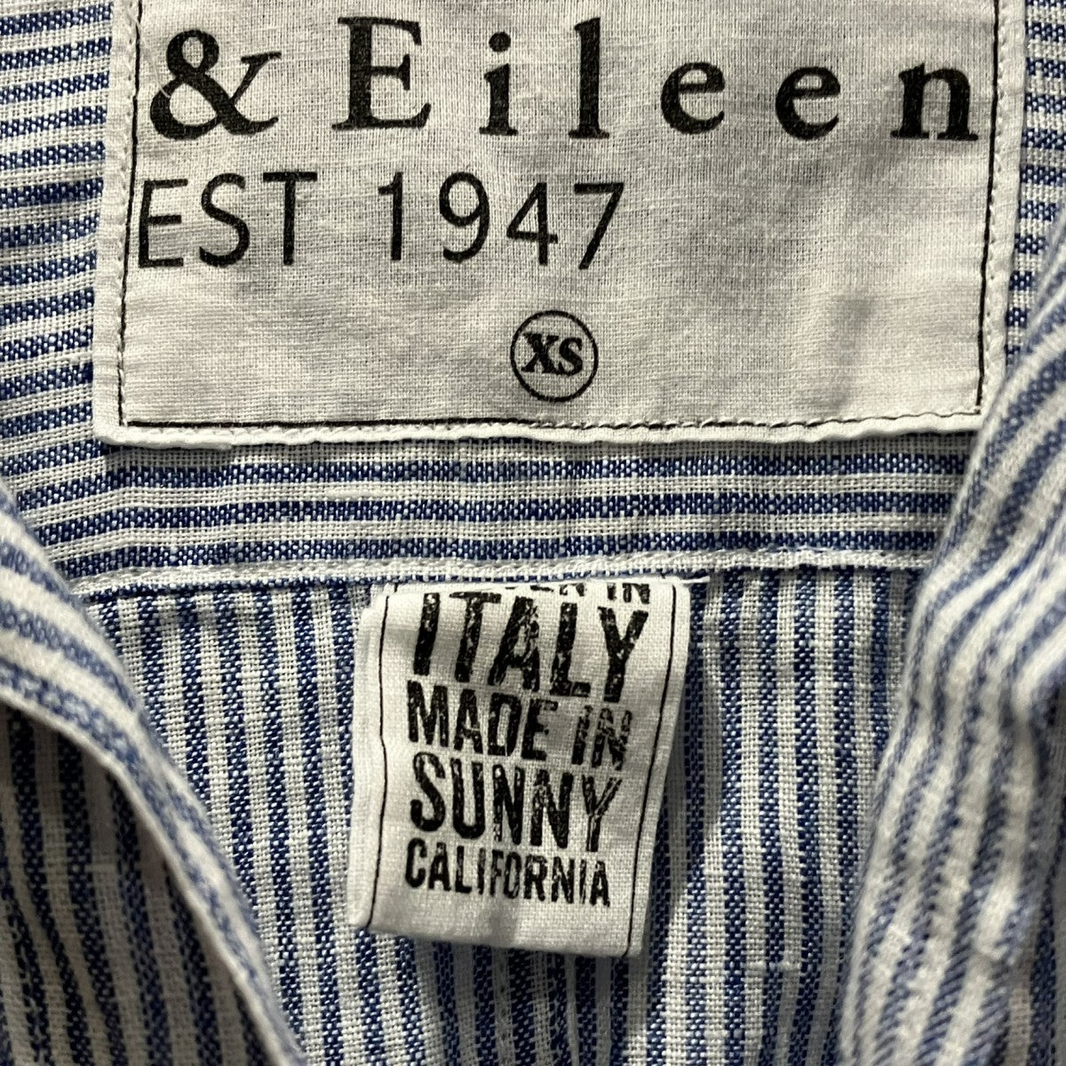 Frank＆Eileen Barryリネンストライプシャツ 古着・中古-5枚目のアイテム画像