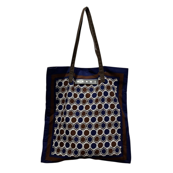 MARNI×??田カバン バンダナトートバッグ3132 3132 ネイビー×ブラウン