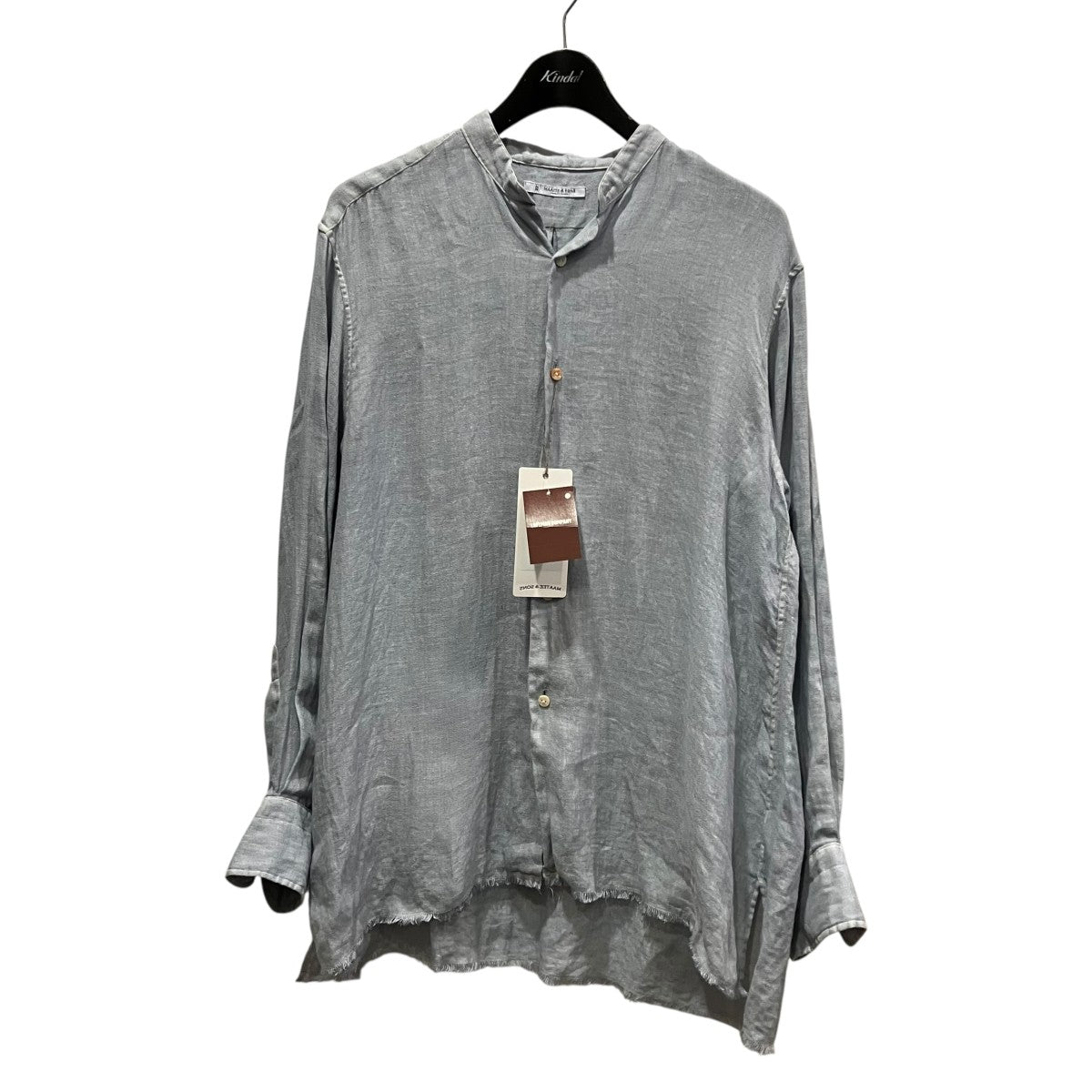 26SSフリンジSHIRTS ドゥルンの緯糸アムンゼンバンドカラーシャツMT6103-0610B