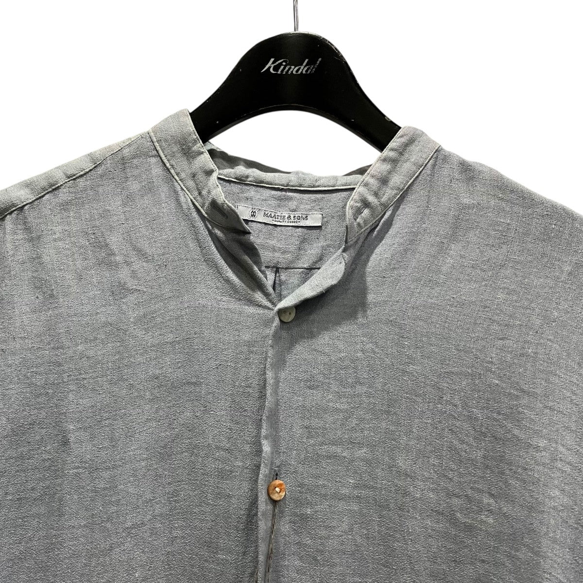 26SSフリンジSHIRTS ドゥルンの緯糸アムンゼンバンドカラーシャツMT6103-0610B