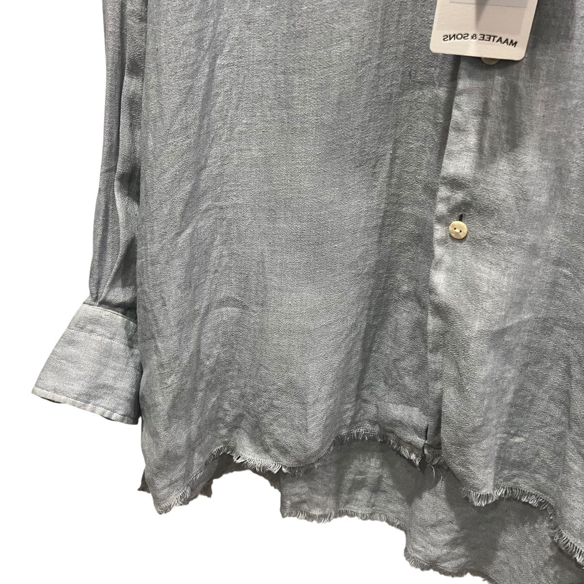 26SSフリンジSHIRTS ドゥルンの緯糸アムンゼンバンドカラーシャツMT6103-0610B