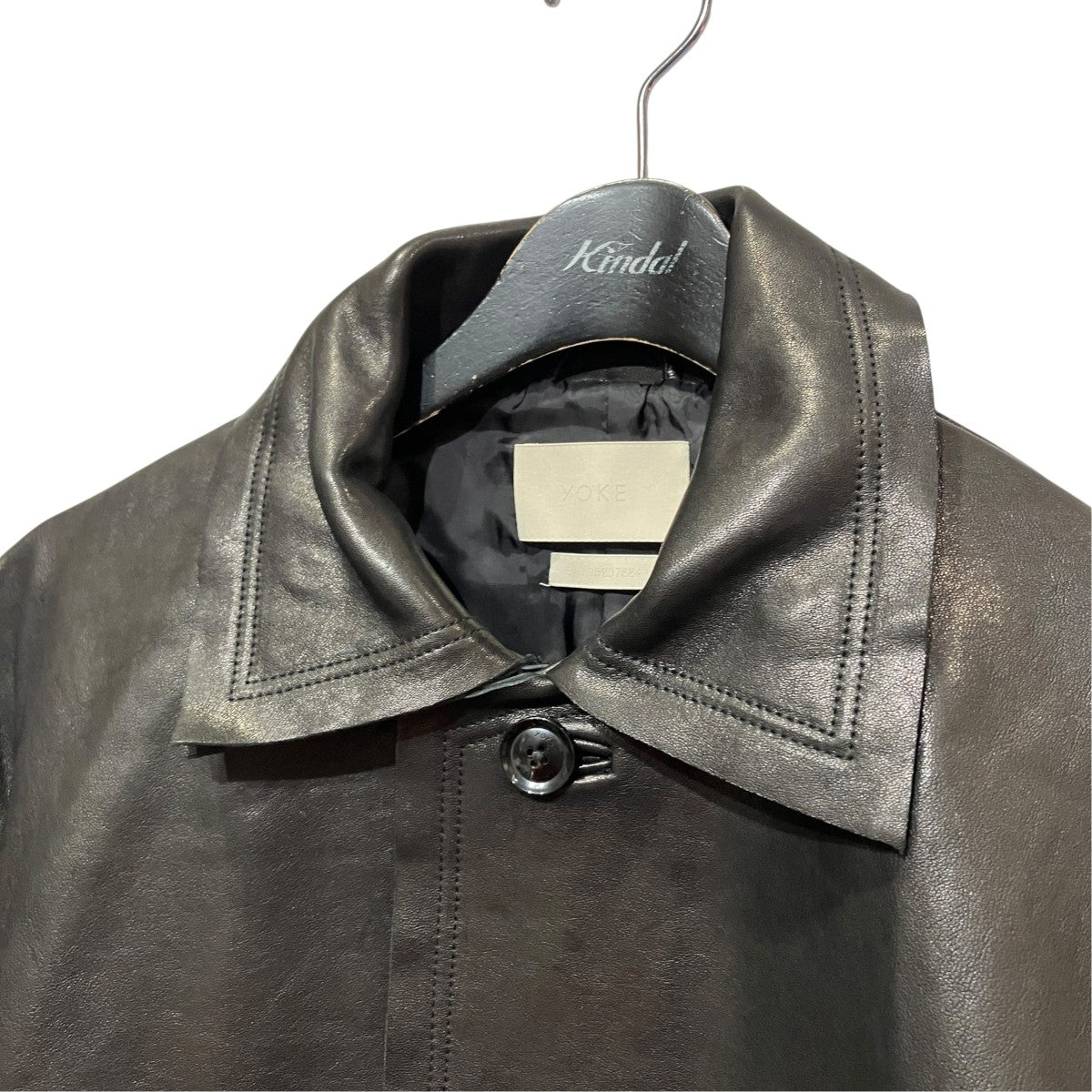 Cut-Off Leather Car CoatレザーカーコートYK22AW0401C