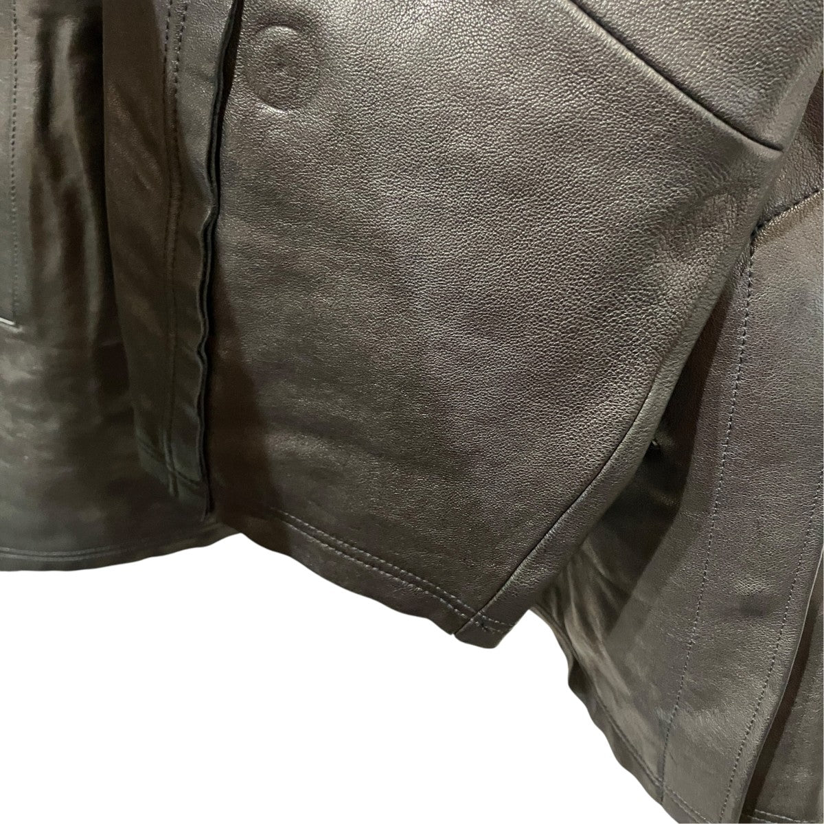Cut-Off Leather Car CoatレザーカーコートYK22AW0401C
