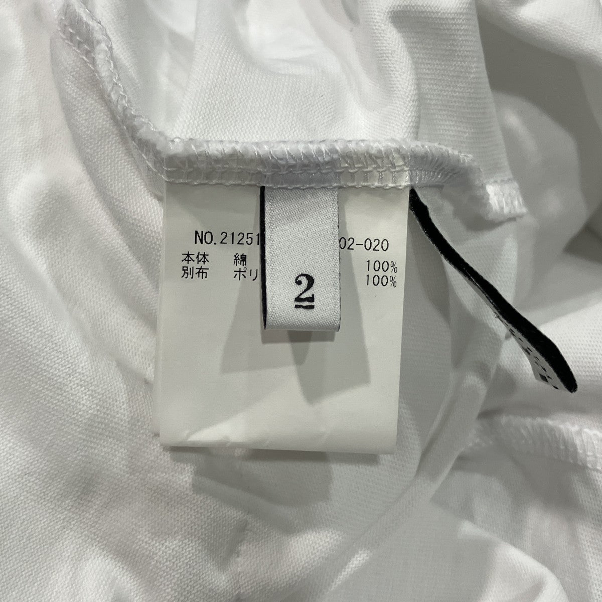 25SSギャザーレイヤーTシャツ212510-15-070-02-020