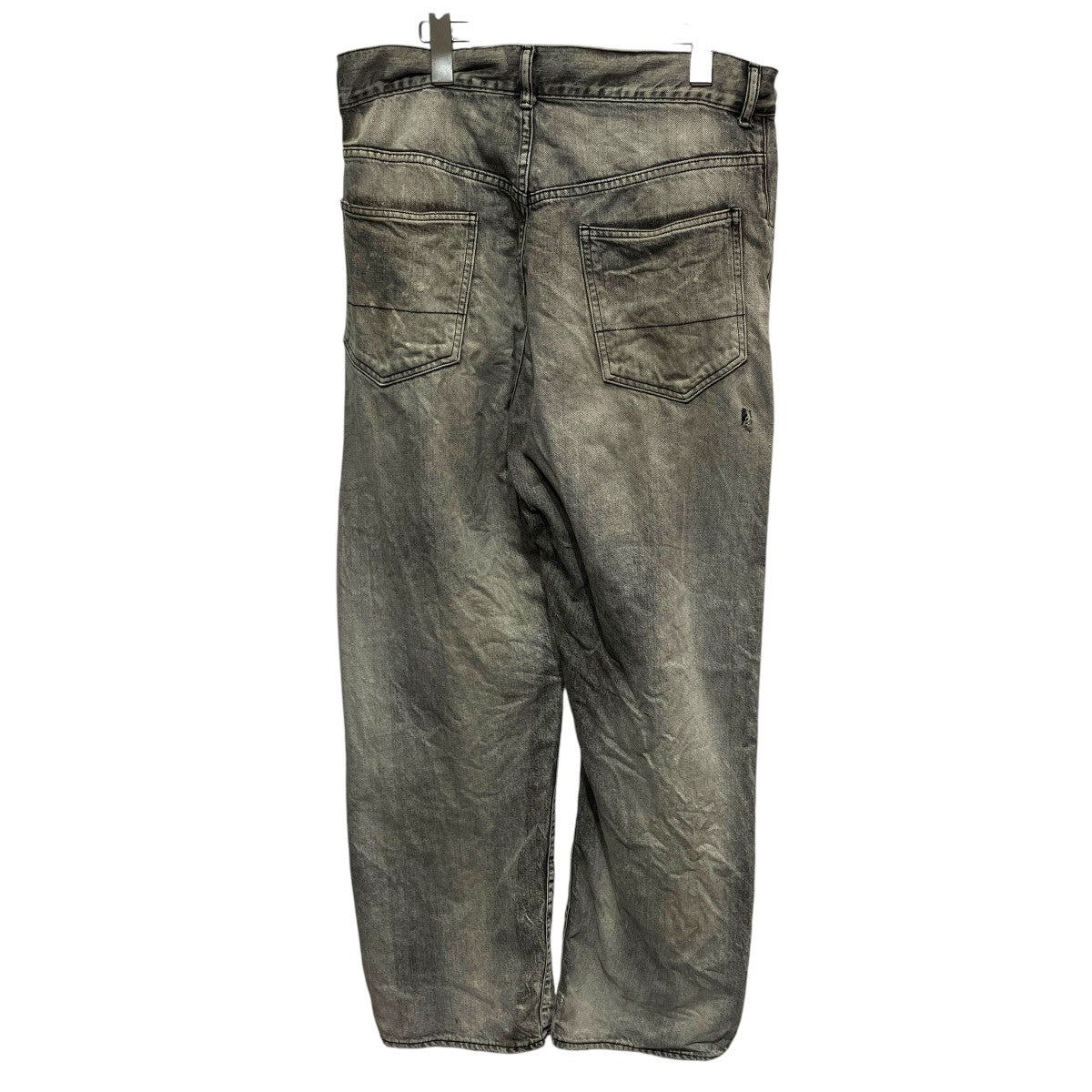 AGING BLACK DENIM STRAIGHT 5P PANTSダメージデニムパンツANC-PT35-C