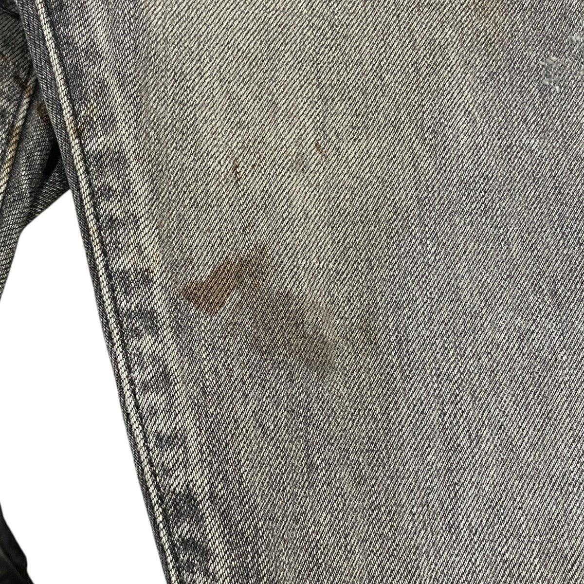 AGING BLACK DENIM STRAIGHT 5P PANTSダメージデニムパンツANC-PT35-C