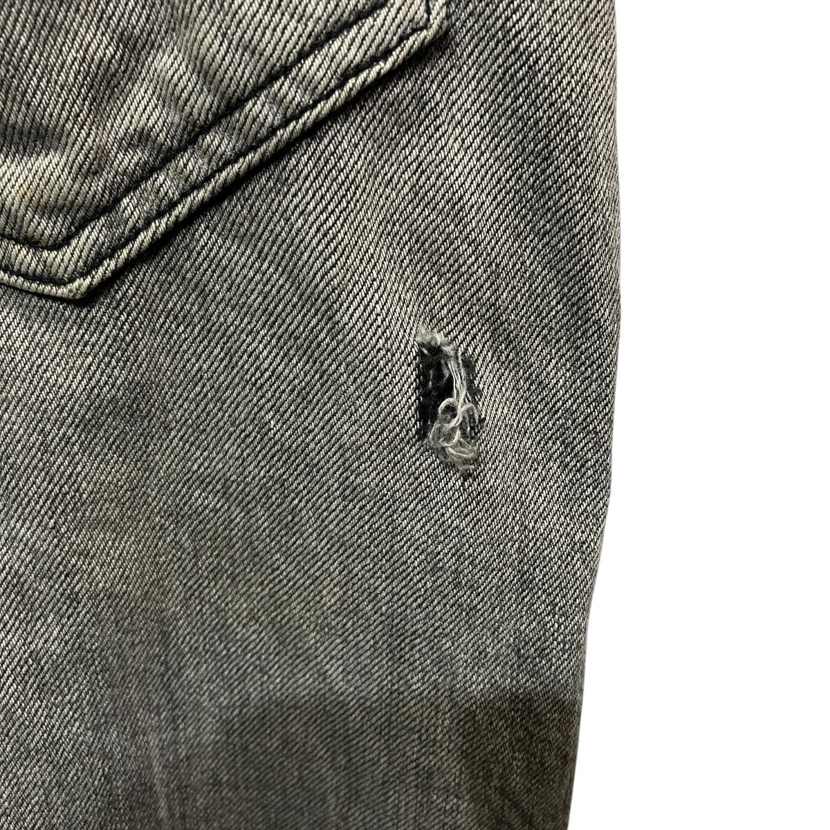 AGING BLACK DENIM STRAIGHT 5P PANTSダメージデニムパンツANC-PT35-C