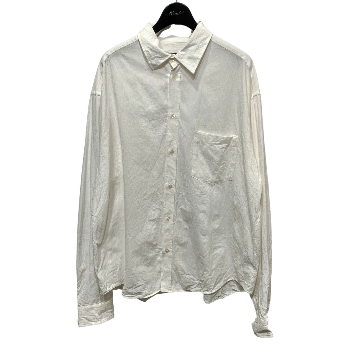 26SSCOTTON LONG SLEEVE SHIRTコットンポプリンワッシャー加工シャツ
