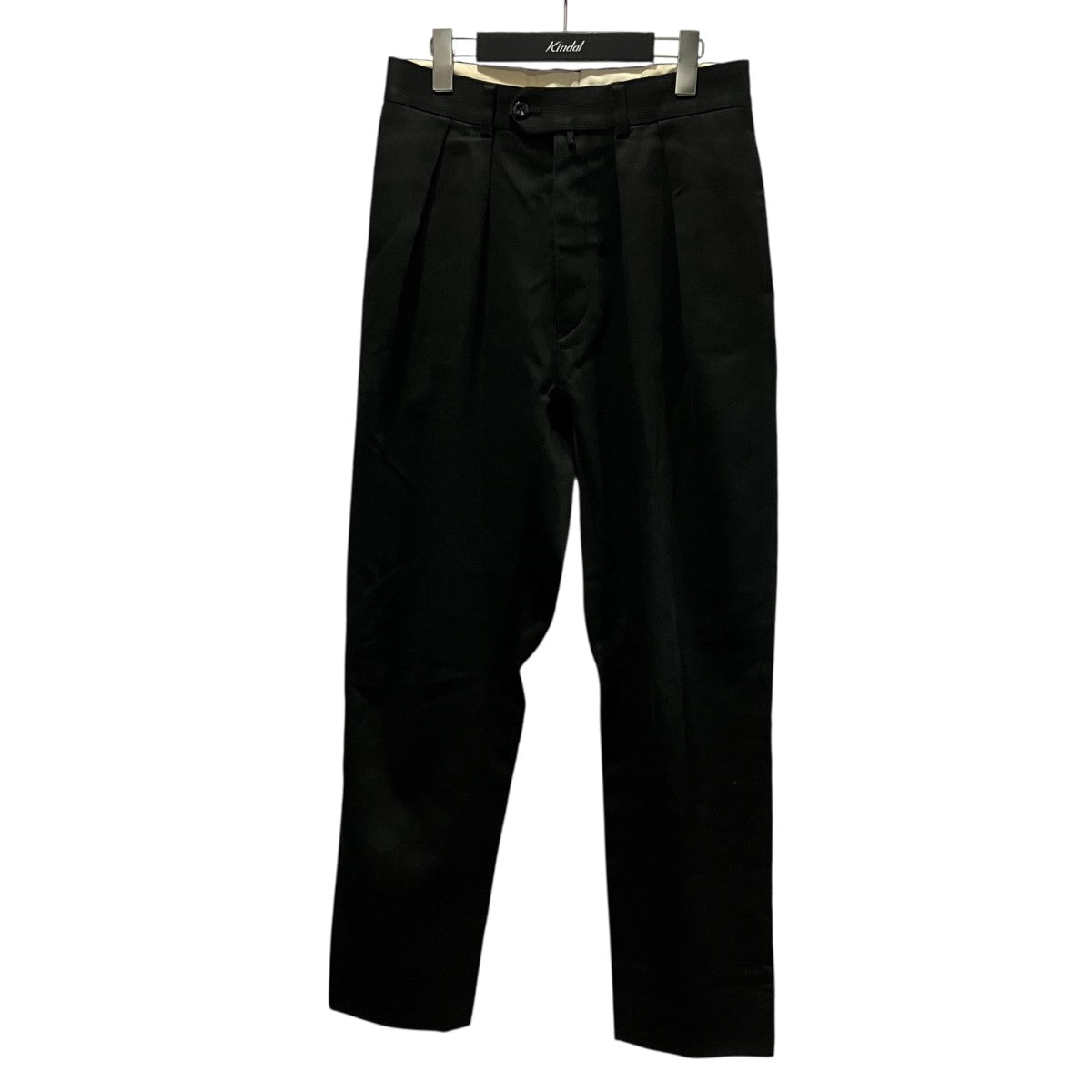 COTTON PIQUE TAPEREDツータックスラックス