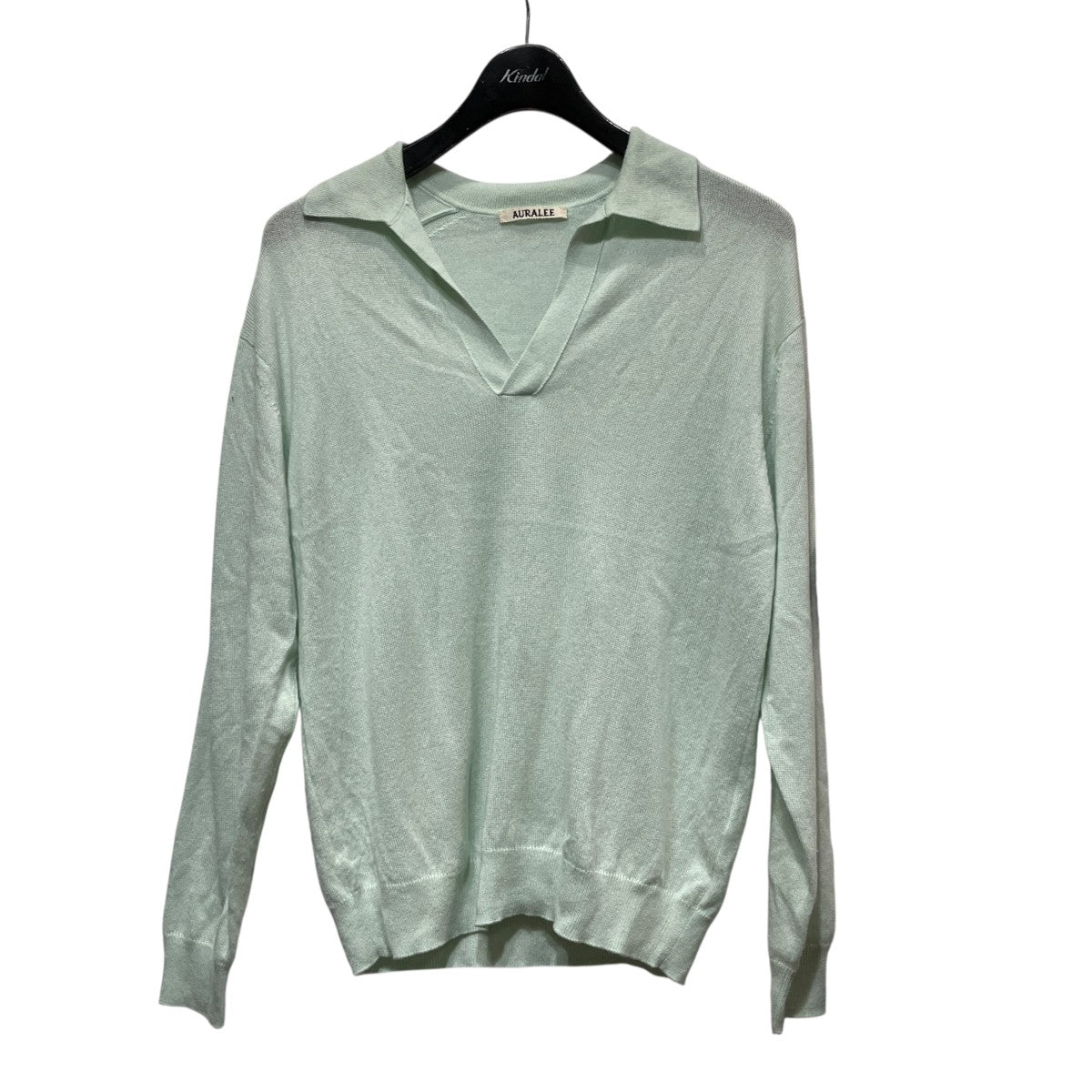 fine-knit polo-collar SweaterカシミヤシルクニットA25SP04SC