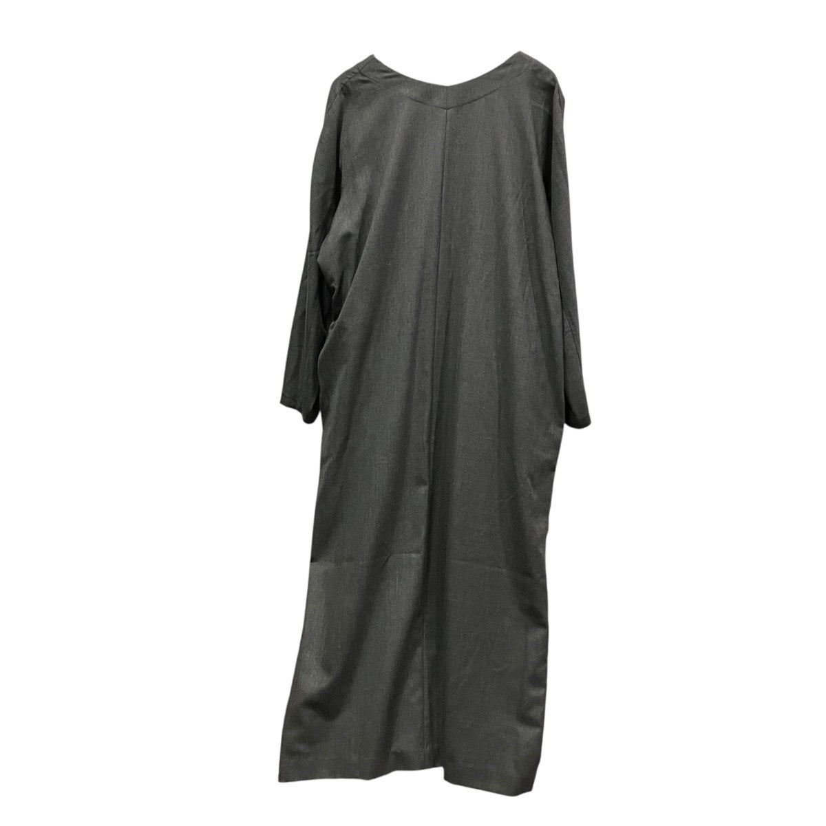 WOOL SAXONY OPENED BACK DRESSVネックワンピースA2043FA 219