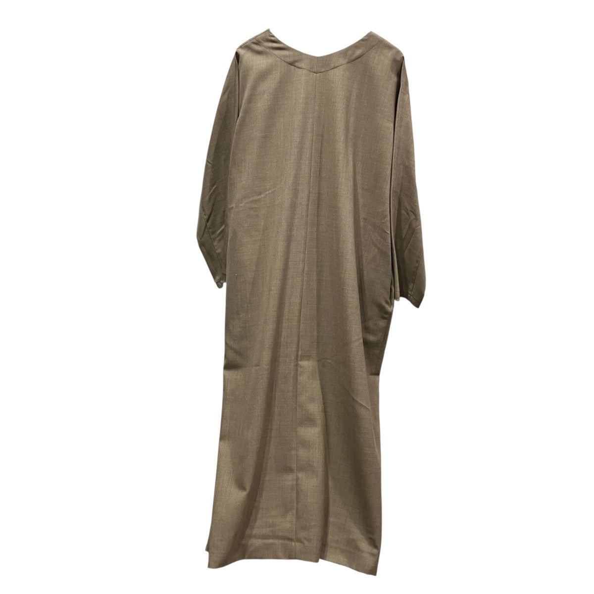 WOOL SAXONY OPENED BACK DRESSVネックワンピースA2043FA 219