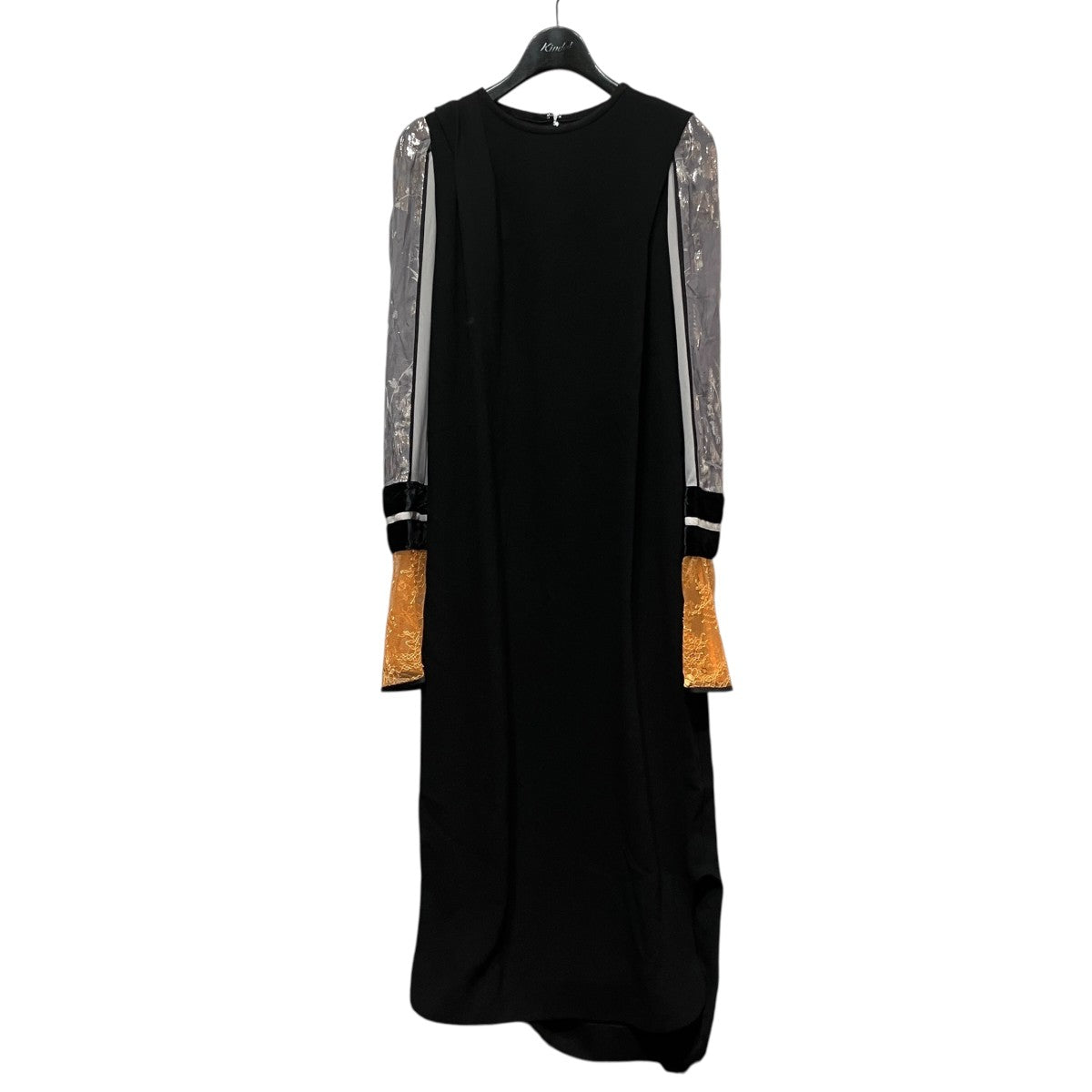 Silk Lame Print Sleeves DressシルクラメプリントスリーブワンピースMM19AW-DR041