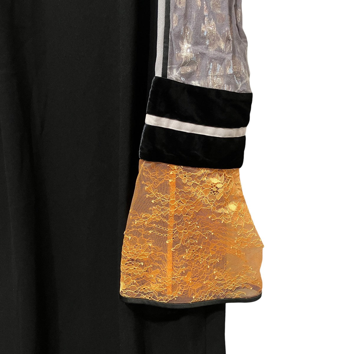 Silk Lame Print Sleeves DressシルクラメプリントスリーブワンピースMM19AW-DR041