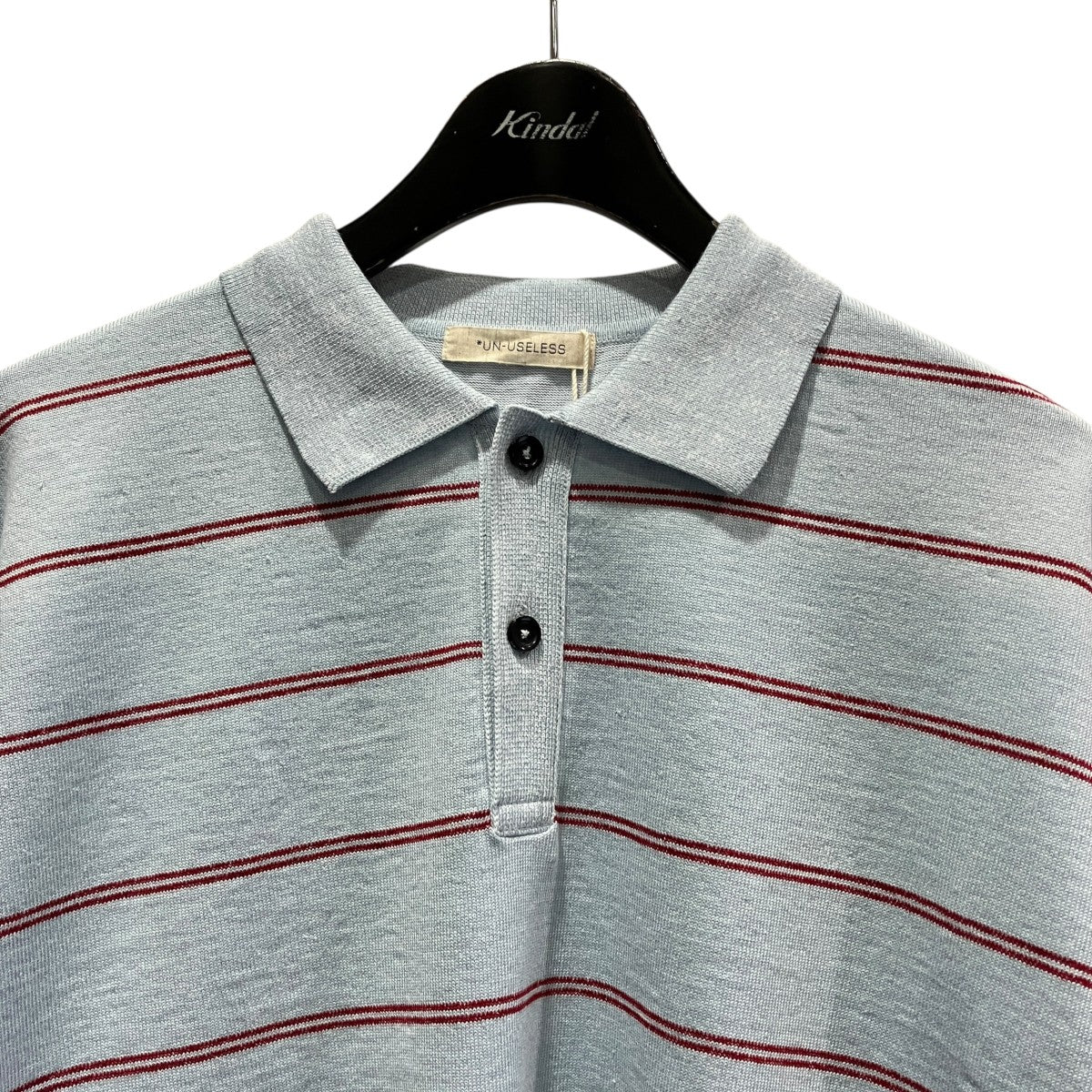 LINEN POLO KNITEEボーダーニットポロシャツ3125405-170218