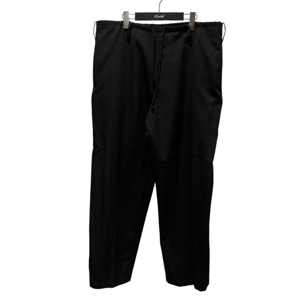 Yohji Yamamoto POUR HOMME ヨウジヤマモトプールオム 17SS HD-D10-100 100番ウールギャバジン シワギャバ 袈裟 ピークドラペル アシンメトリー ラップ ロング ジャケット ブラック系 2【中古】 Yohji Yamamoto pour homme(ヨウジヤマモトプールオム) ウール