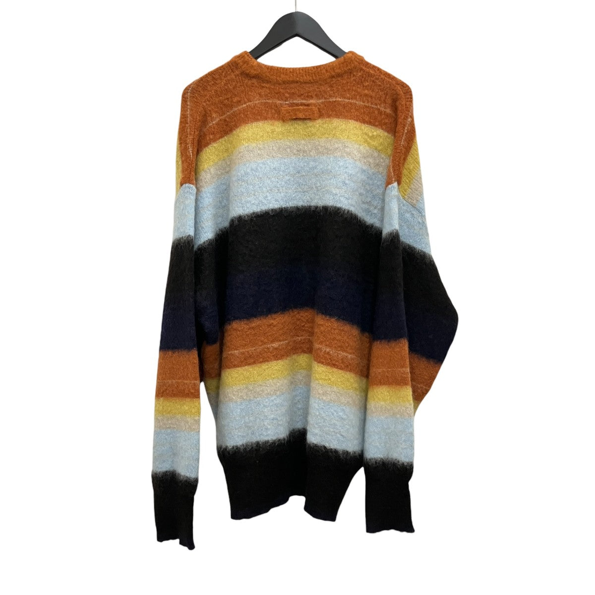 【COLOR COMBINATION MOHAIR LS #MULTI STRIPES】モヘア混ボーダーニットST.533-2