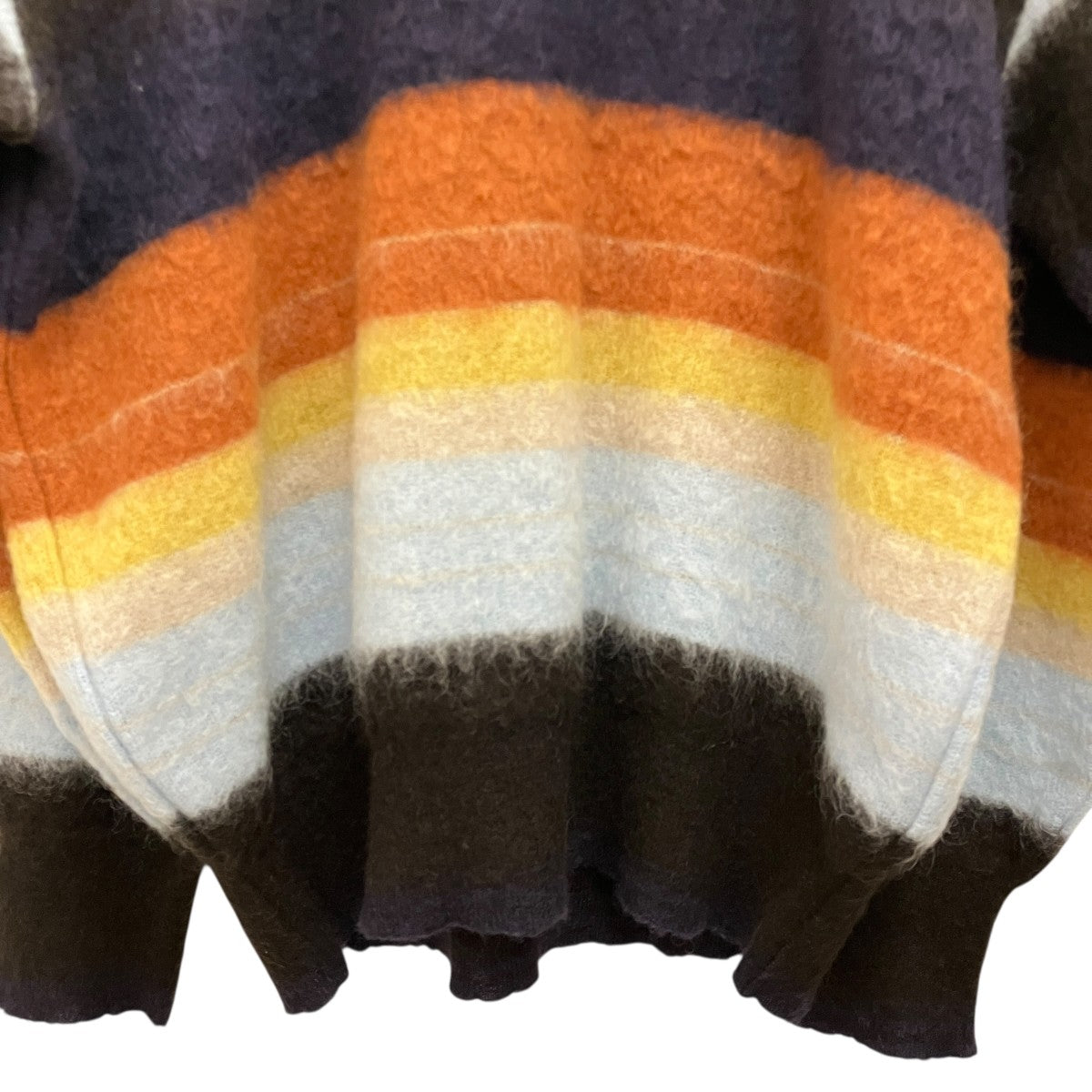 【COLOR COMBINATION MOHAIR LS #MULTI STRIPES】モヘア混ボーダーニットST.533-2