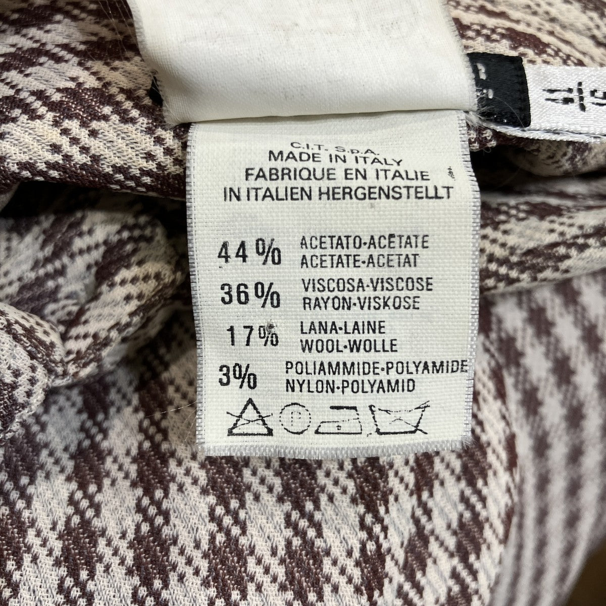 千鳥格子柄シャツ