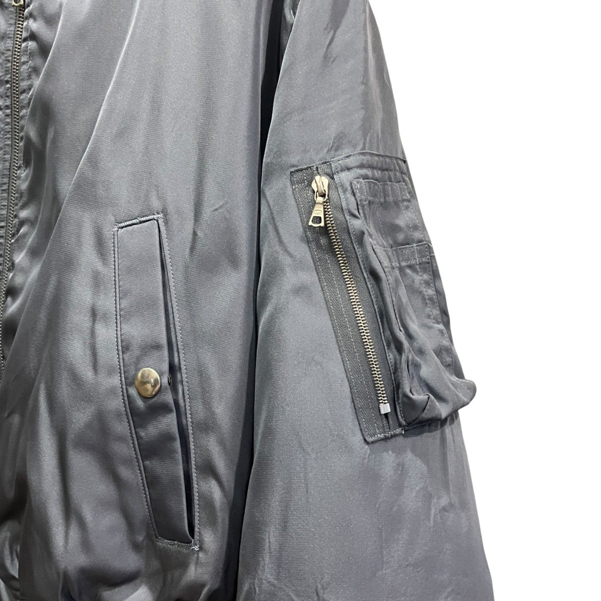 26SSHIGH DENSITY SILK TWILL FLIGHT BLOUSONジップジャケットA26SB02AR