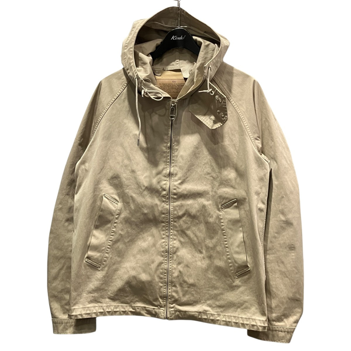 ANORAK GARMENT DYED POLYESTER NYLON MICRO-FIBER JERSEYアノラックパーカー