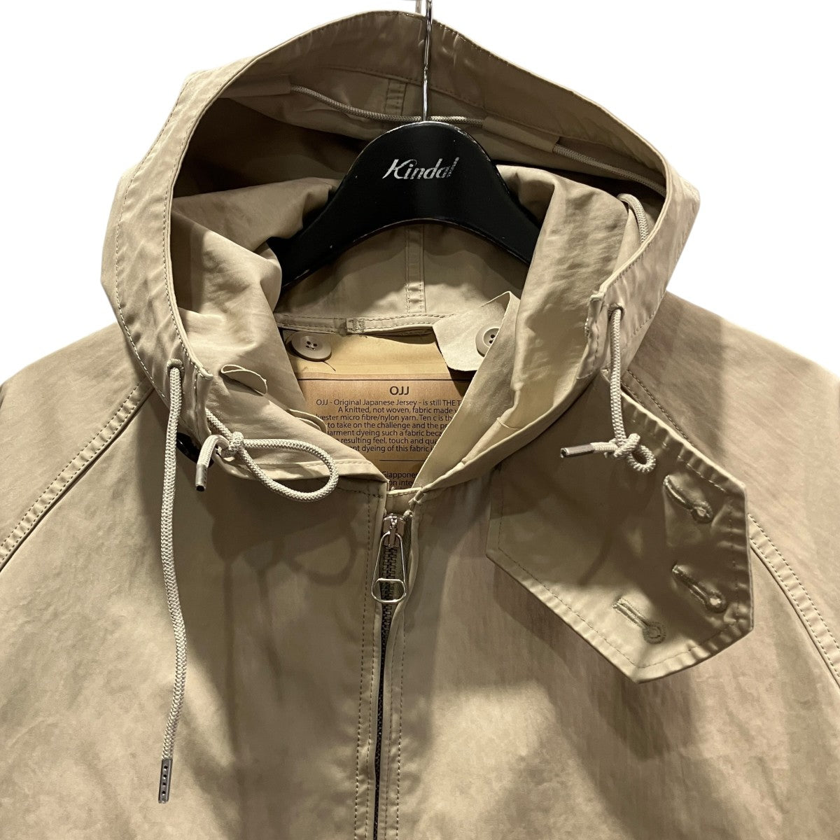 ANORAK GARMENT DYED POLYESTER NYLON MICRO-FIBER JERSEYアノラックパーカー