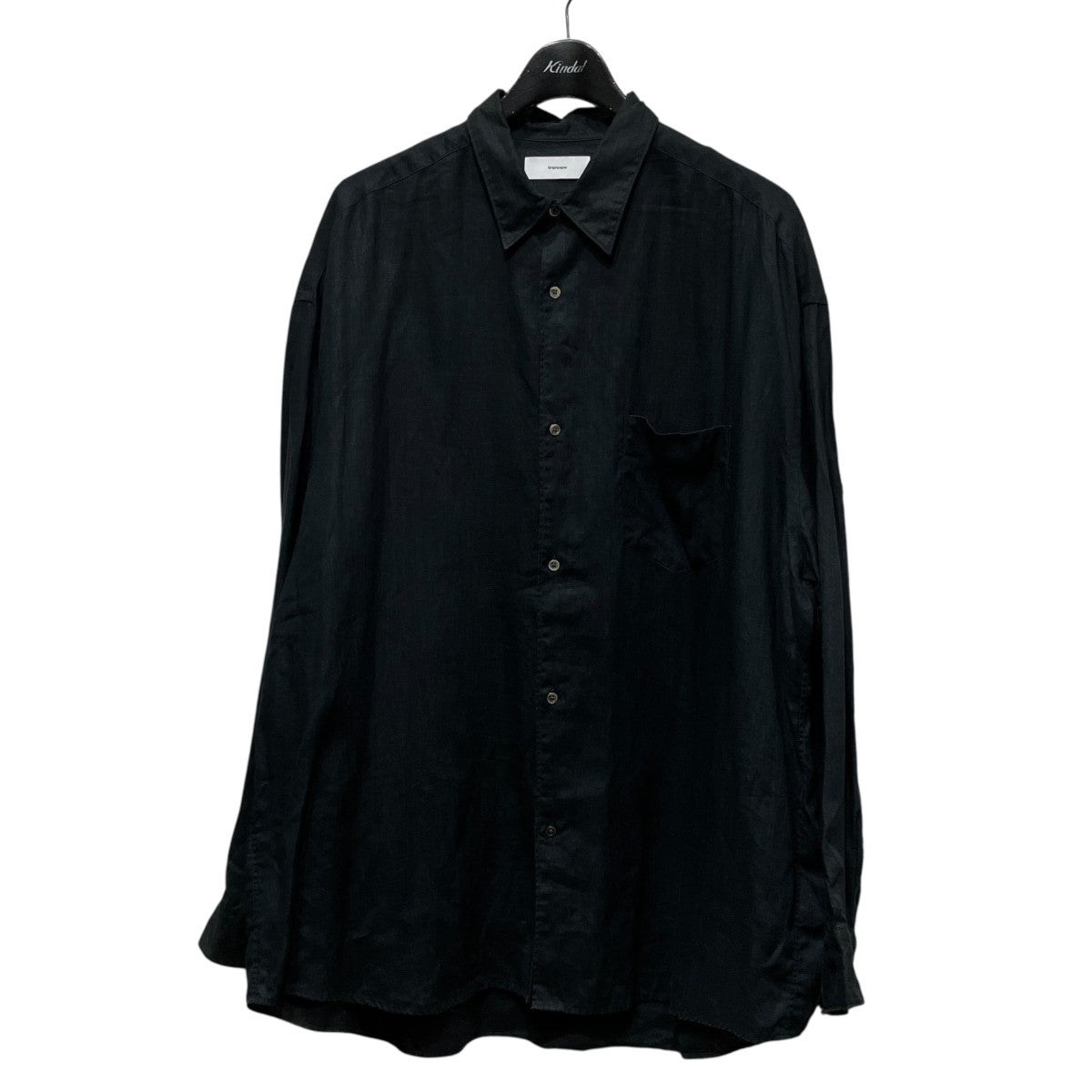 23SSLinen L S Oversized Regular Collar ShirtリネンシャツGM232-50061B