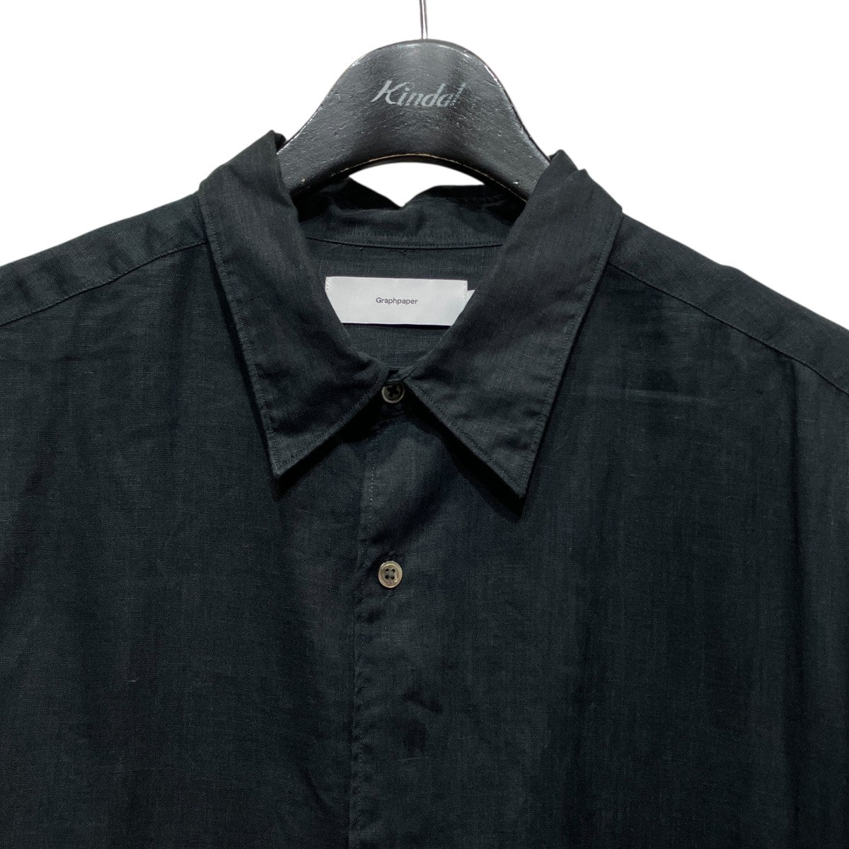 23SSLinen L S Oversized Regular Collar ShirtリネンシャツGM232-50061B