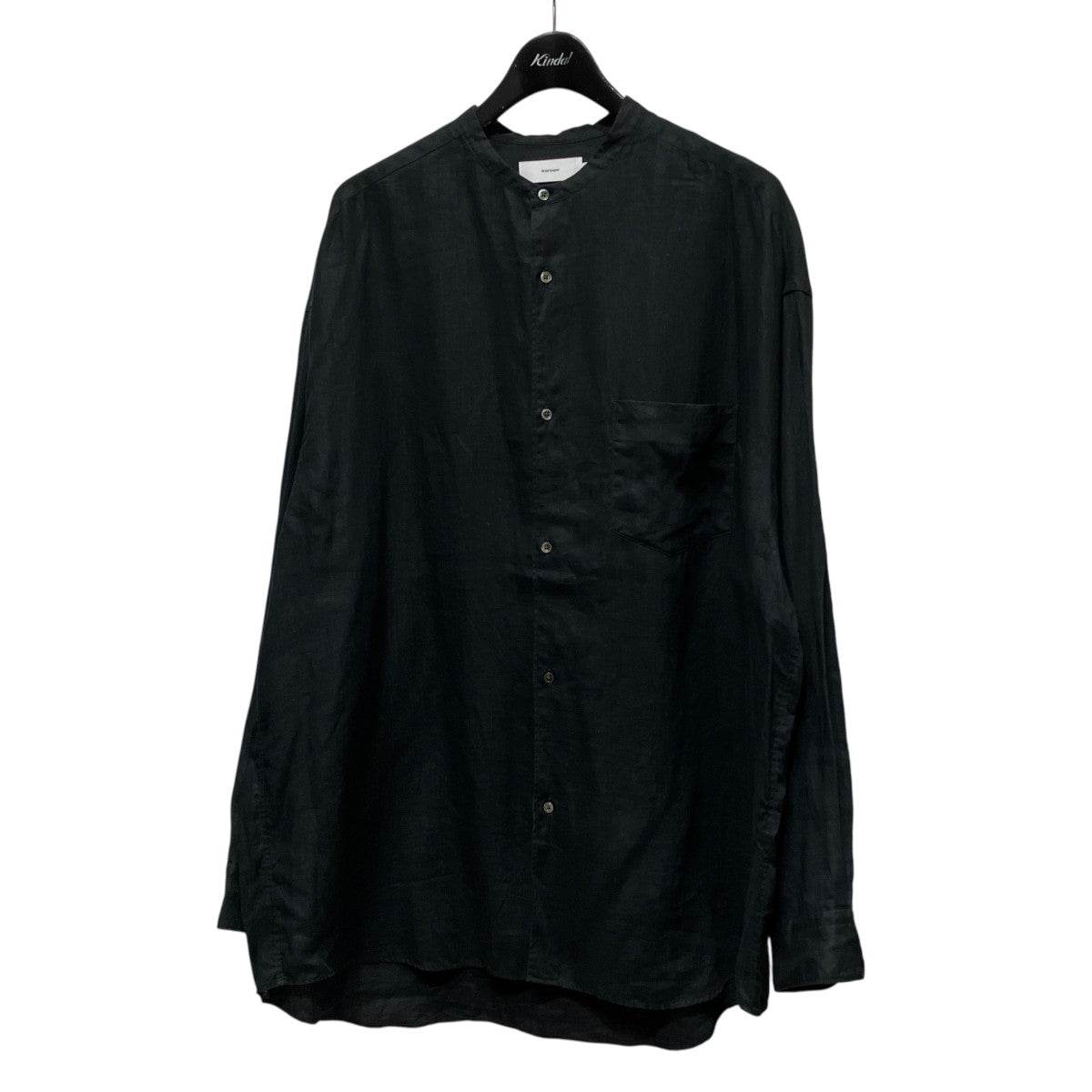 23SSLinen L S Oversized Band Collar ShirtリネンバンドカラーシャツGM232-50062B