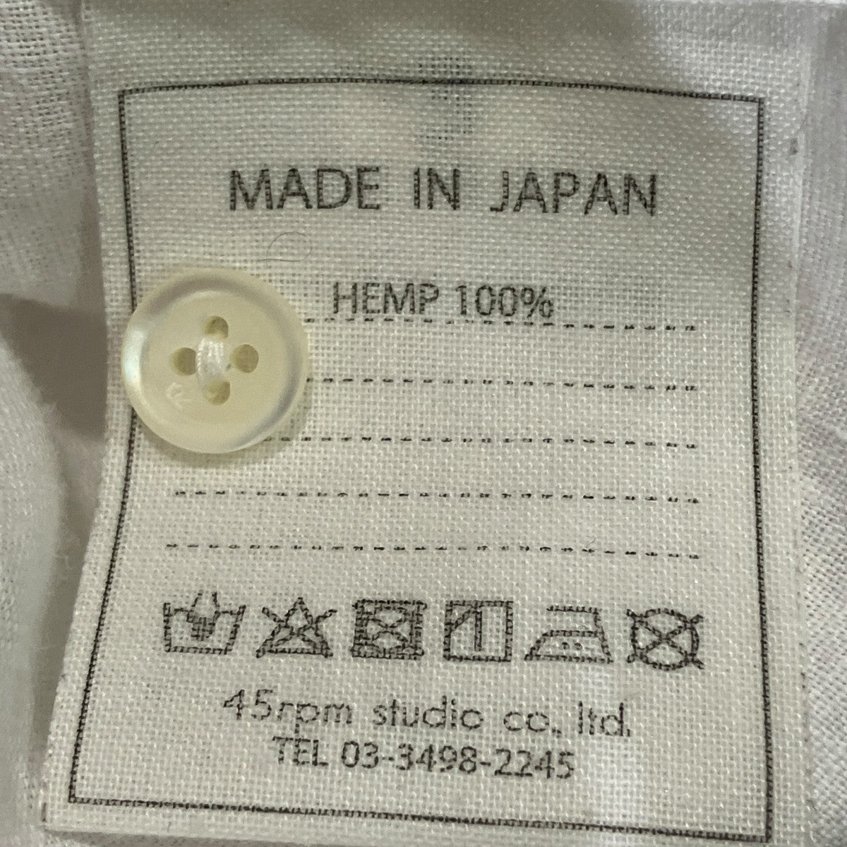 バンドカラーヘンプシャツ