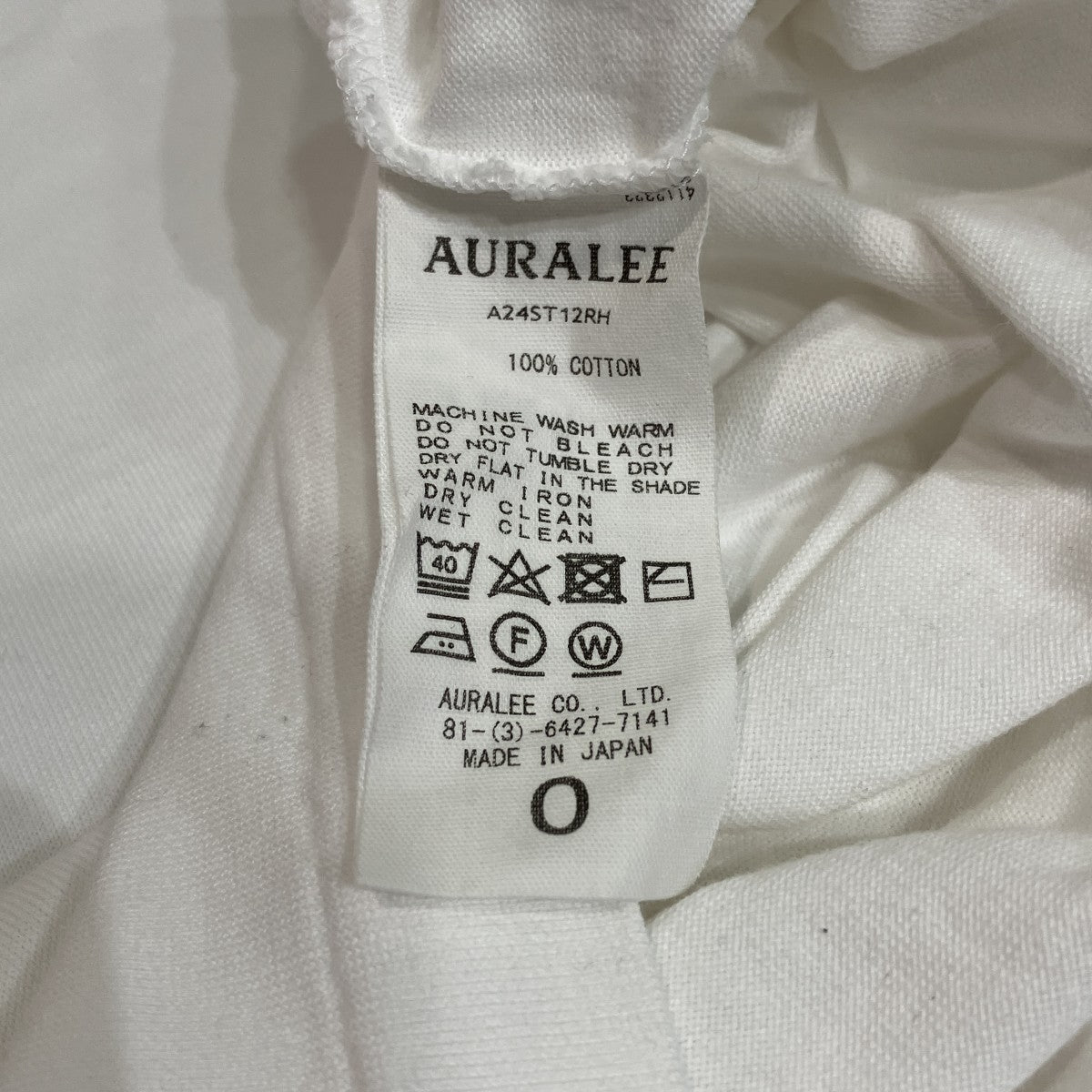 AURALEE×Ron Herman 半袖TシャツA24ST12RH A24ST12RH ホワイト サイズ
