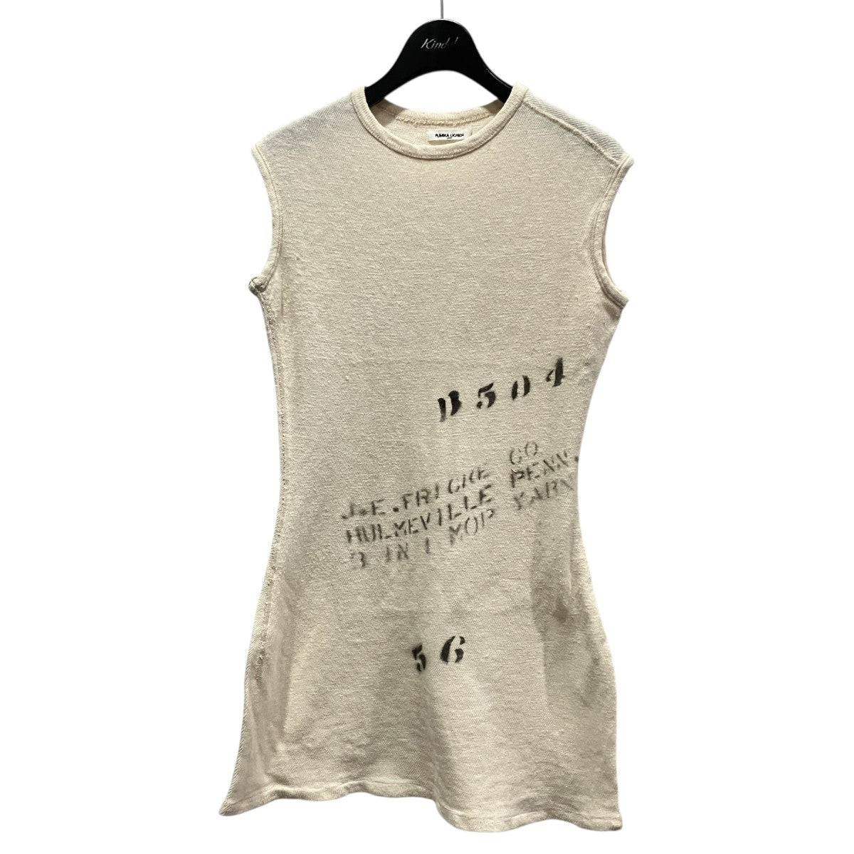 FUMIKA UCHIDA(フミカウチダ) GAUZE JERSEY STENCIL SLEEVELESS TOP