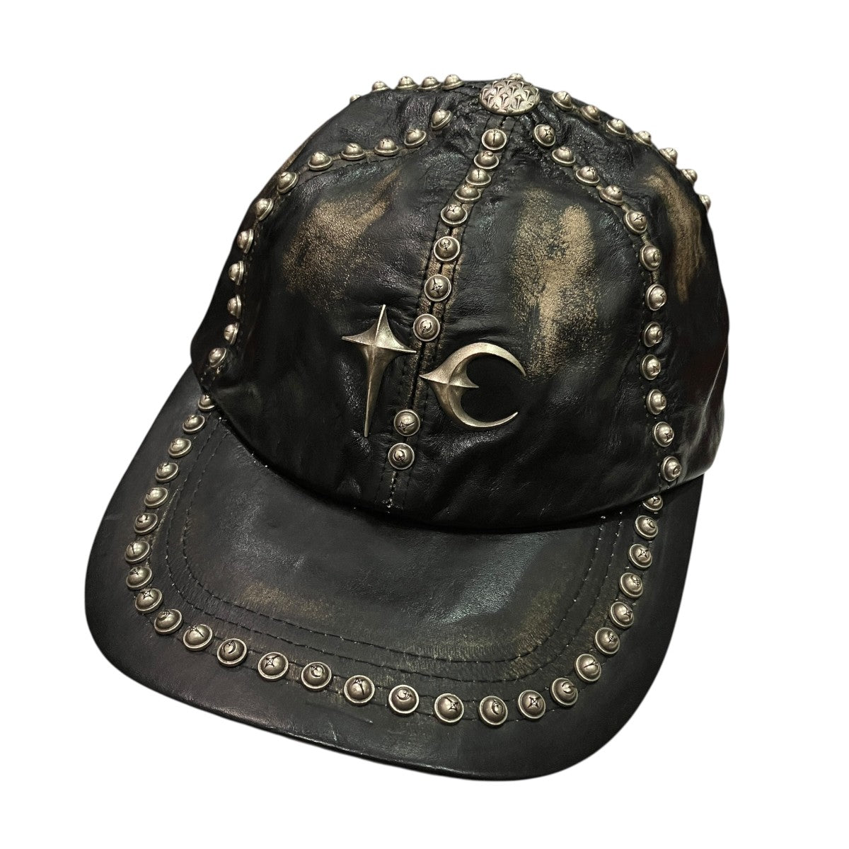 STUDDED WASHED LEATHER CAPスタッズウォッシュドレザーキャップTC25AC2103